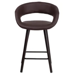 Flash Furniture Brynn Series 24'' High Contemporary Vinyl Rounded Back Counter Height Stool With Cappuccino Wood Frame 19 Flash Furniture Brynn Series 24'' High Contemporary Vinyl Rounded Back Counter Height Stool With Cappuccino Wood Frame -Flash Furniture GUEST 001083df 967b 48cc 89c4 4f850680e89c