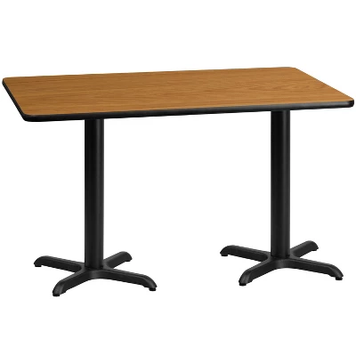 Flash Furniture 30'' X 60'' Rectangular Laminate Table Top With 22'' X 22'' Table Height Bases 5 Flash Furniture 30'' X 60'' Rectangular Laminate Table Top With 22'' X 22'' Table Height Bases - Image 5