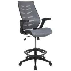 Flash Furniture High Back Mesh Spine-Back Ergonomic Drafting Chair With Adjustable Foot Ring And Adjustable Flip-Up Arms 24 Flash Furniture High Back Mesh Spine-Back Ergonomic Drafting Chair With Adjustable Foot Ring And Adjustable Flip-Up Arms -Flash Furniture GUEST 02bf3545 e38b 431e ae4b d47dffbaaa7f