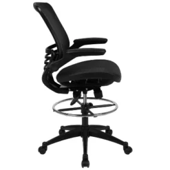 Flash Furniture Mid-Back Transparent Mesh Drafting Chair With Flip-Up Arms 26 Flash Furniture Mid-Back Transparent Mesh Drafting Chair With Flip-Up Arms -Flash Furniture GUEST 03355932 7101 4e71 8cee 7a894f78c24a