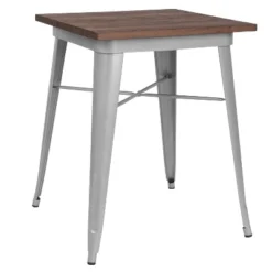 Flash Furniture 23.5" Square Metal Indoor Table With Rustic Wood Top 11 Flash Furniture 23.5" Square Metal Indoor Table With Rustic Wood Top -Flash Furniture GUEST 035b65b3 30ec 4d0b b8ae ab21d027168b