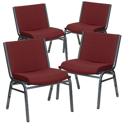 Flash Furniture 4 Pack HERCULES Series Big & Tall 1000 Lb. Rated Fabric Stack Chair 1 Flash Furniture 4 Pack HERCULES Series Big & Tall 1000 Lb. Rated Fabric Stack Chair