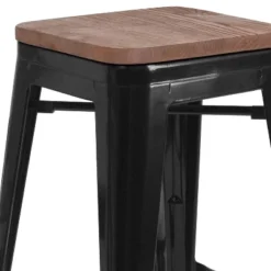 Flash Furniture 30" High Backless Metal Barstool With Square Wood Seat 24 Flash Furniture 30" High Backless Metal Barstool With Square Wood Seat -Flash Furniture GUEST 03ab7b6e b65a 44ba bfe5 188e14516eea