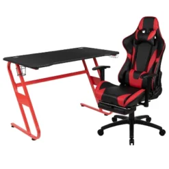 Flash Furniture Gaming Desk And Footrest Reclining Gaming Chair Set With Cup Holder And Headphone Hook 24 Flash Furniture Gaming Desk And Footrest Reclining Gaming Chair Set With Cup Holder And Headphone Hook -Flash Furniture GUEST 04430ef6 130f 4be9 9f0a f0784250a3d7