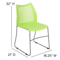 Flash Furniture HERCULES Series 661 Lb. Capacity Stack Chair With Air-Vent Back And Powder Coated Sled Base -Flash Furniture GUEST 048321c2 9efd 42cc 8b63 64606a3b4959