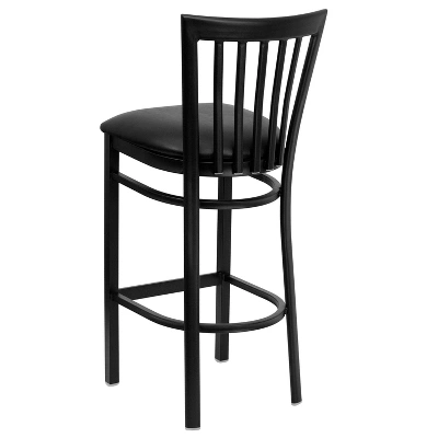 Flash Furniture Black School House Back Metal Restaurant Barstool 6 Flash Furniture Black School House Back Metal Restaurant Barstool - Image 6