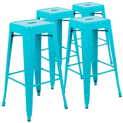 Flash Furniture 30" High Metal Indoor Bar Stool - Stackable Set Of 4 13 Flash Furniture 30" High Metal Indoor Bar Stool - Stackable Set Of 4 - Image 13