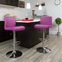 Flash Furniture Contemporary Vinyl Adjustable Height Barstool With Rolled Seat And Chrome Base 32 Flash Furniture Contemporary Vinyl Adjustable Height Barstool With Rolled Seat And Chrome Base -Flash Furniture GUEST 0870c881 dc6a 453a 994a af287c318005