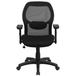 Mid-Back Black Super Mesh Executive Swivel Office Chair With Mesh Padded Seat - Belnick 5 Mid-Back Black Super Mesh Executive Swivel Office Chair With Mesh Padded Seat - Belnick -Flash Furniture GUEST 08c4855f 34e6 4175 a953 5a8d80fb1646