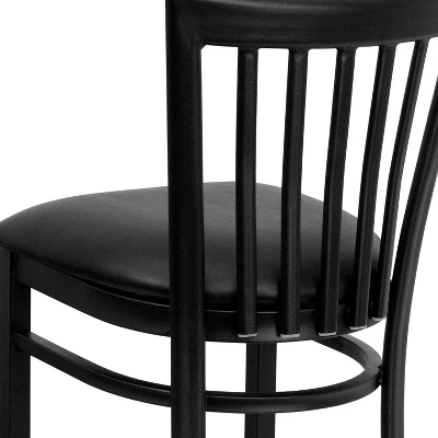 Flash Furniture Black School House Back Metal Restaurant Barstool 5 Flash Furniture Black School House Back Metal Restaurant Barstool - Image 5