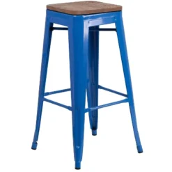 Flash Furniture 30" High Backless Metal Barstool With Square Wood Seat 29 Flash Furniture 30" High Backless Metal Barstool With Square Wood Seat -Flash Furniture GUEST 0946d13e 7d2e 40df 9af7 e339850ebed1