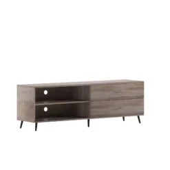 Flash Furniture Nelson 65" Mid Century Modern TV Stand For Up To 60" TV's With Adjustable Shelf And Storage Drawers -Flash Furniture GUEST 096730e2 c359 4c12 8867 e963719e1685