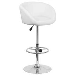 Flash Furniture Contemporary Adjustable Height Barstool With Barrel Back And Chrome Base -Flash Furniture GUEST 0972aba5 2bc6 46e4 94f4 d382992ba981