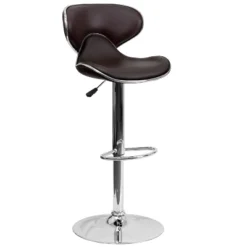 Flash Furniture Contemporary Cozy Mid-Back Vinyl Adjustable Height Barstool With Chrome Base 29 Flash Furniture Contemporary Cozy Mid-Back Vinyl Adjustable Height Barstool With Chrome Base -Flash Furniture GUEST 09d5f676 2f9d 4591 b4eb 63c6e93bd47a
