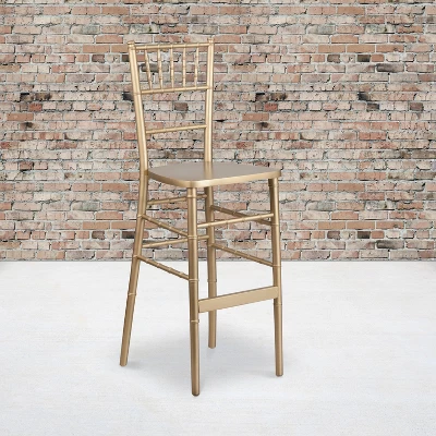 Flash Furniture HERCULES Series Gold Wood Chiavari Barstool 1 Flash Furniture HERCULES Series Gold Wood Chiavari Barstool
