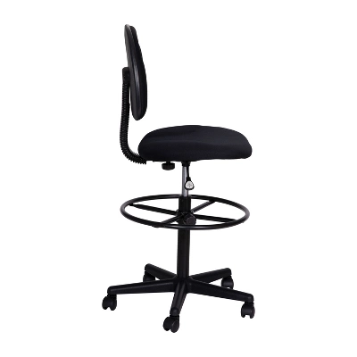 Flash Furniture Black Fabric Drafting Chair (Cylinders: 22.5''-27''H Or 26''-30.5''H) 7 Flash Furniture Black Fabric Drafting Chair (Cylinders: 22.5''-27''H Or 26''-30.5''H) - Image 7