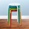 Flash Furniture Plastic Nesting Stack Stools, 17.5"Height (5 Pack)