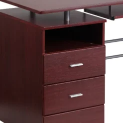 Flash Furniture Computer Desk With Three Drawer Single Pedestal And Pull-Out Keyboard Tray -Flash Furniture GUEST 0b539b02 fe87 4086 9c6d 0f18b0829610