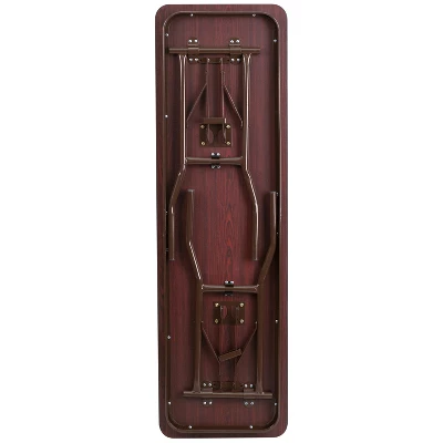 Flash Furniture 5-Foot Mahogany Melamine Laminate Folding Training Table 7 Flash Furniture 5-Foot Mahogany Melamine Laminate Folding Training Table - Image 7