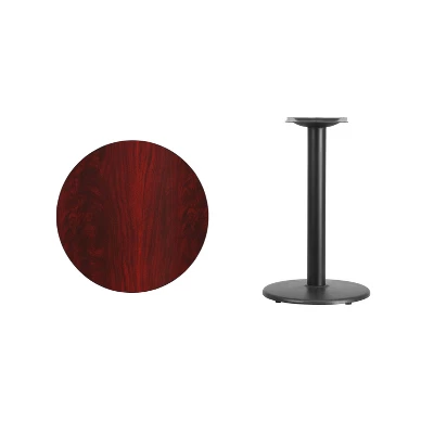 Flash Furniture 24'' Round Laminate Table Top With 18'' Round Table Height Base 1 Flash Furniture 24'' Round Laminate Table Top With 18'' Round Table Height Base