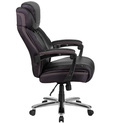 Flash Furniture HERCULES Series Big & Tall 500 Lb. Rated Black LeatherSoft Executive Swivel Ergonomic Office Chair With Adjustable Headrest 7 Flash Furniture HERCULES Series Big & Tall 500 Lb. Rated Black LeatherSoft Executive Swivel Ergonomic Office Chair With Adjustable Headrest - Image 7