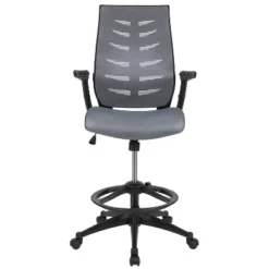 Flash Furniture High Back Mesh Spine-Back Ergonomic Drafting Chair With Adjustable Foot Ring And Adjustable Flip-Up Arms 14 Flash Furniture High Back Mesh Spine-Back Ergonomic Drafting Chair With Adjustable Foot Ring And Adjustable Flip-Up Arms -Flash Furniture GUEST 0b9ef0c0 1380 4992 a73e 08bb53a44533