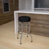 Flash Furniture Double Ring Chrome Barstool