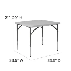 Flash Furniture 2.79-Foot Square Height Adjustable Granite White Plastic Folding Table 10 Flash Furniture 2.79-Foot Square Height Adjustable Granite White Plastic Folding Table -Flash Furniture GUEST 0bc93384 3e32 41cc b9c1 97c6f2c7baf9
