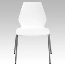 Flash Furniture HERCULES Series 770 Lb. Capacity White Stack Chair With Lumbar Support And Silver Frame 16 Flash Furniture HERCULES Series 770 Lb. Capacity White Stack Chair With Lumbar Support And Silver Frame -Flash Furniture GUEST 0c234e8d b403 4835 9b6a 4c3d97918913