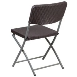 Flash Furniture 2 Pack HERCULES Series Brown Rattan Plastic Folding Chair With Gray Frame 10 Flash Furniture 2 Pack HERCULES Series Brown Rattan Plastic Folding Chair With Gray Frame -Flash Furniture GUEST 0da54a26 b6e6 42f2 9a4e f925eac79010