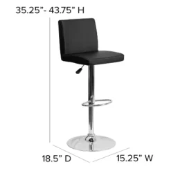 Flash Furniture Contemporary Vinyl Adjustable Height Barstool With Panel Back And Chrome Base 18 Flash Furniture Contemporary Vinyl Adjustable Height Barstool With Panel Back And Chrome Base -Flash Furniture GUEST 0ec6dfca 5bea 4a1f 97c2 d9baf3d1effa