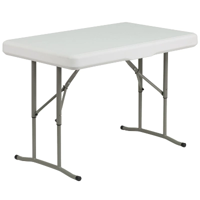 Flash Furniture 3 Piece Portable Plastic Folding Bench And Table Set 4 Flash Furniture 3 Piece Portable Plastic Folding Bench And Table Set - Image 4