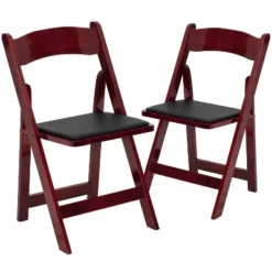 Flash Furniture 2 Pack HERCULES Series Wood Folding Chair With Vinyl Padded Seat -Flash Furniture GUEST 0ff26685 702e 4a6e 8252 4ac2e0335f1a