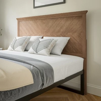 Flash Furniture Fiona Herring Bone Wooden Adjustable Headboard For Universal Metal Bed Frames 1 Flash Furniture Fiona Herring Bone Wooden Adjustable Headboard For Universal Metal Bed Frames