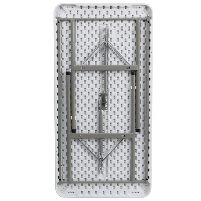 Flash Furniture Elon 4-Foot Granite White Plastic Folding Table - Set Of 5 6 Flash Furniture Elon 4-Foot Granite White Plastic Folding Table - Set Of 5 - Image 6