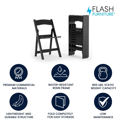 Flash Furniture 4 Pack HERCULES Series 800 Lb. Capacity Resin Folding Chair With Slatted Seat 1 Flash Furniture 4 Pack HERCULES Series 800 Lb. Capacity Resin Folding Chair With Slatted Seat