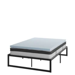 Flash Furniture 14 Inch Metal Platform Bed Frame With 10 Inch Pocket Spring Mattress In A Box And 2 Inch Cool Gel Memory Foam Topper 30 Flash Furniture 14 Inch Metal Platform Bed Frame With 10 Inch Pocket Spring Mattress In A Box And 2 Inch Cool Gel Memory Foam Topper -Flash Furniture GUEST 148a16bc db64 4002 b38f aafe4f4d8616