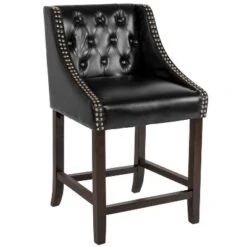 Flash Furniture Carmel Series 24" High Transitional Tufted Walnut Counter Height Stool With Accent Nail Trim 23 Flash Furniture Carmel Series 24" High Transitional Tufted Walnut Counter Height Stool With Accent Nail Trim -Flash Furniture GUEST 15ebf03e cf56 44f0 b555 96348a342849