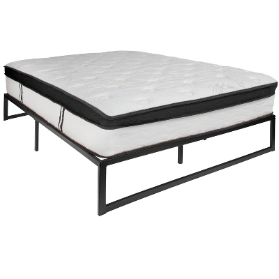 Flash Furniture 14 Inch Metal Platform Bed Frame With 12 Inch Memory Foam Pocket Spring Mattress In A Box (No Box Spring Required) 11 Flash Furniture 14 Inch Metal Platform Bed Frame With 12 Inch Memory Foam Pocket Spring Mattress In A Box (No Box Spring Required) - Image 11