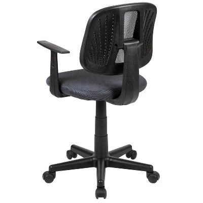 Flash Furniture Flash Fundamentals Mid-Back Mesh Swivel Task Office Chair With Pivot Back And Arms 2 Flash Furniture Flash Fundamentals Mid-Back Mesh Swivel Task Office Chair With Pivot Back And Arms - Image 2