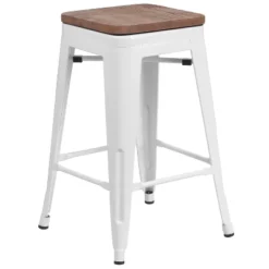 Flash Furniture 24" High Backless Metal Counter Height Stool With Square Wood Seat 29 Flash Furniture 24" High Backless Metal Counter Height Stool With Square Wood Seat -Flash Furniture GUEST 187d7199 9d41 4c7f ab7a 5b6fc3d1afbb
