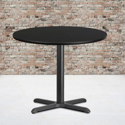 Flash Furniture 36'' Round Laminate Table Top With 30'' X 30'' Table Height Base 1 Flash Furniture 36'' Round Laminate Table Top With 30'' X 30'' Table Height Base
