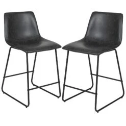 Flash Furniture 24 Inch Commercial Grade LeatherSoft Counter Height Barstools, Set Of 2 26 Flash Furniture 24 Inch Commercial Grade LeatherSoft Counter Height Barstools, Set Of 2 -Flash Furniture GUEST 18e59c15 2c3e 4775 9779 a8e40c4bb90f