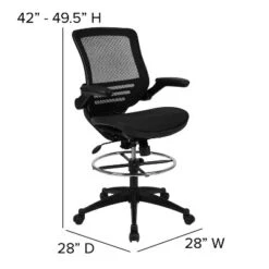 Flash Furniture Mid-Back Transparent Mesh Drafting Chair With Flip-Up Arms 20 Flash Furniture Mid-Back Transparent Mesh Drafting Chair With Flip-Up Arms -Flash Furniture GUEST 18fc1643 56f4 4e07 9a73 855a7e0a399b