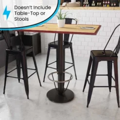 Flash Furniture 18'' Round Restaurant Table Base With 3'' Dia. Bar Height Column And Foot Ring 3 Flash Furniture 18'' Round Restaurant Table Base With 3'' Dia. Bar Height Column And Foot Ring -Flash Furniture GUEST 19d5e75f 95a6 4990 b341 1917ab41a521