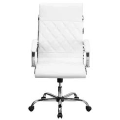 Flash Furniture High Back Designer Quilted LeatherSoft Executive Swivel Office Chair With Chrome Base And Arms -Flash Furniture GUEST 19e76a75 10f9 4278 9e56 22df6dd8b17a