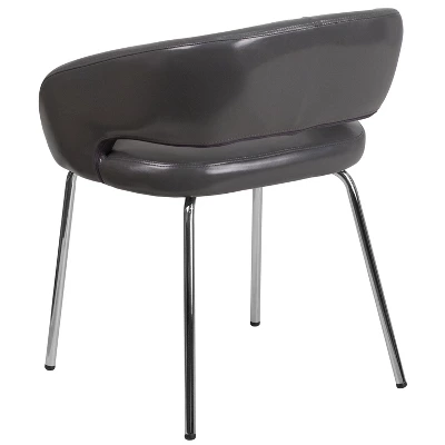 Flash Furniture Fusion Series Contemporary LeatherSoft Side Reception Chair With Chrome Legs 8 Flash Furniture Fusion Series Contemporary LeatherSoft Side Reception Chair With Chrome Legs - Image 8