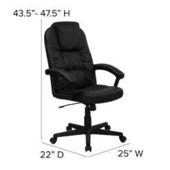 Flash Furniture Hansel High Back Black LeatherSoft Executive Swivel Office Chair With Arms 11 Flash Furniture Hansel High Back Black LeatherSoft Executive Swivel Office Chair With Arms -Flash Furniture GUEST 1bff7b3e 1cf7 4fb5 bd07 4381b84cfdb7