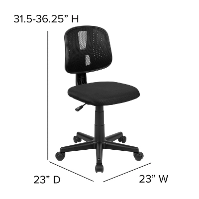 Flash Furniture Flash Fundamentals Mid-Back Mesh Swivel Task Office Chair With Pivot Back 5 Flash Furniture Flash Fundamentals Mid-Back Mesh Swivel Task Office Chair With Pivot Back - Image 5