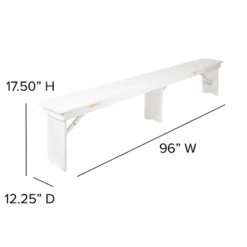 Flash Furniture HERCULES Series 8' X 12'' Solid Pine Folding Farm Bench With 3 Legs 18 Flash Furniture HERCULES Series 8' X 12'' Solid Pine Folding Farm Bench With 3 Legs -Flash Furniture GUEST 1f1e51f3 c715 4e8e 95f8 3143c3e124e8